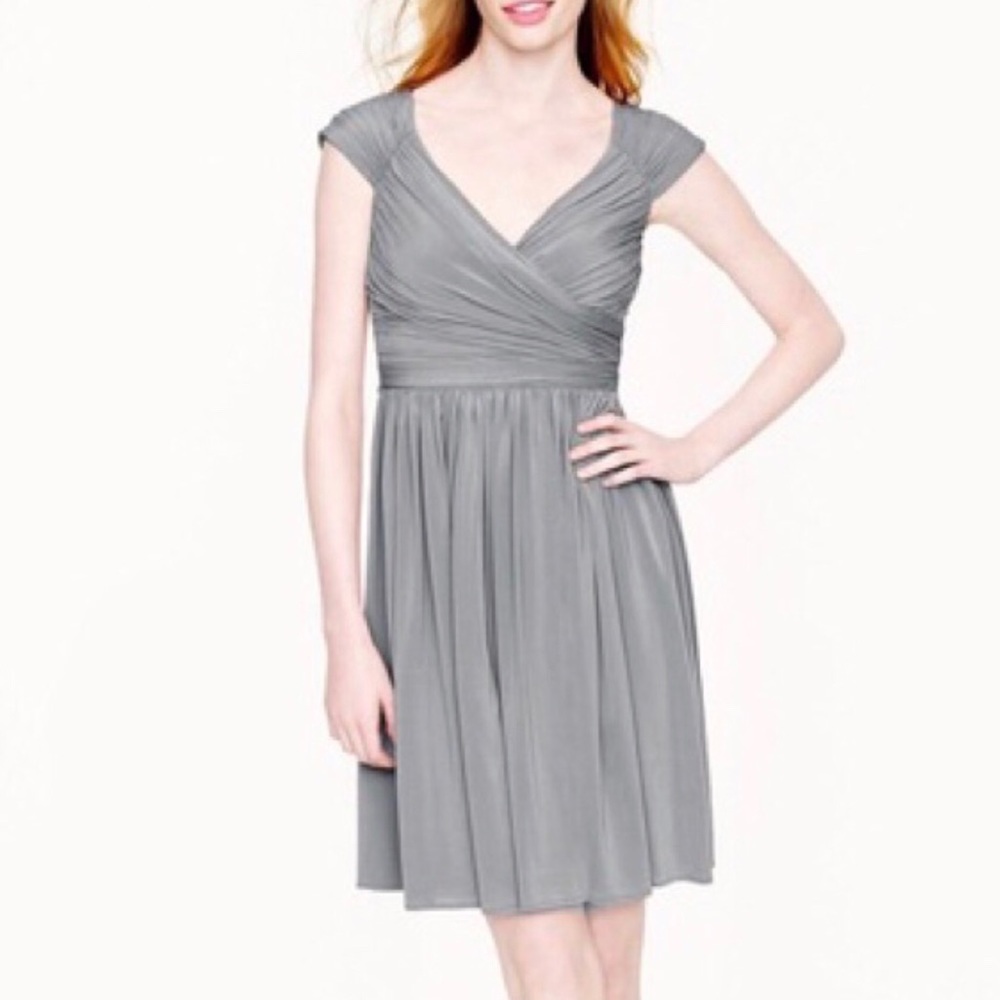 Blue JCrew Mathilda Liquid Dress